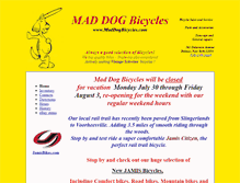 Tablet Screenshot of maddogbicycles.com